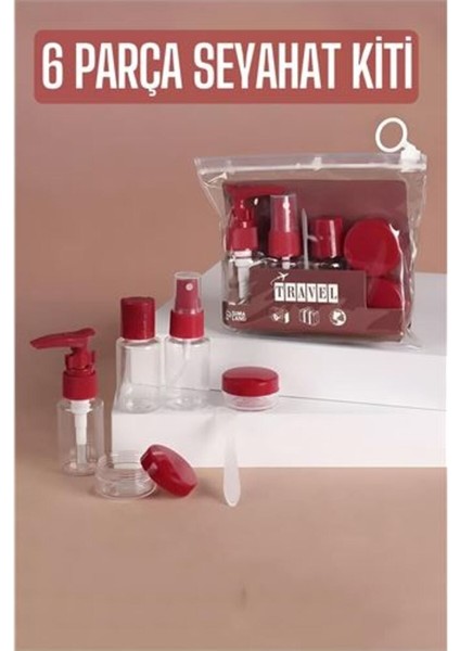 6'lı Seyahat Şişe Seti, Taşıma Kolay, Hafif ve Şık Tasarım