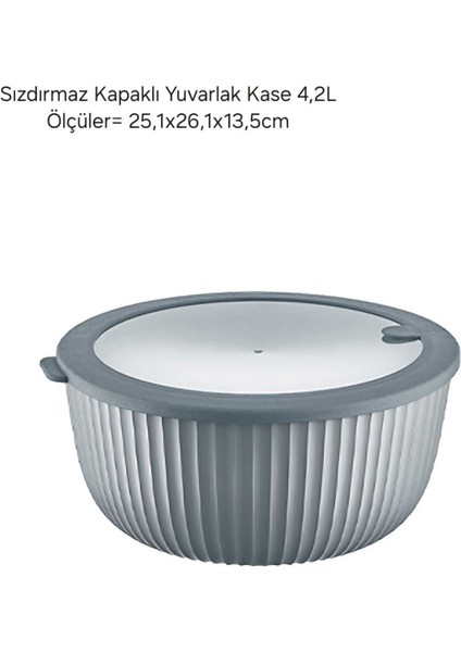 Dora Sızdırmaz Kapaklı Yuvarlak Kase 4'lü Set fiyatları