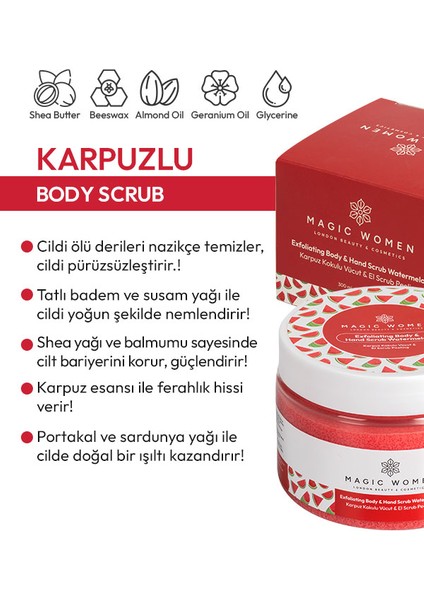 Canlandırıcı, Yenileyici ve Nemlendirici Doğal Vücut Peelingi - 300 gr