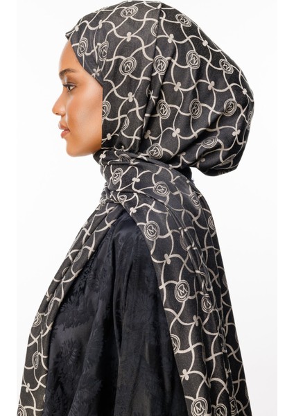 Marrakech Desen Çift Taraflı Şal Siyah-Bej fiyatları