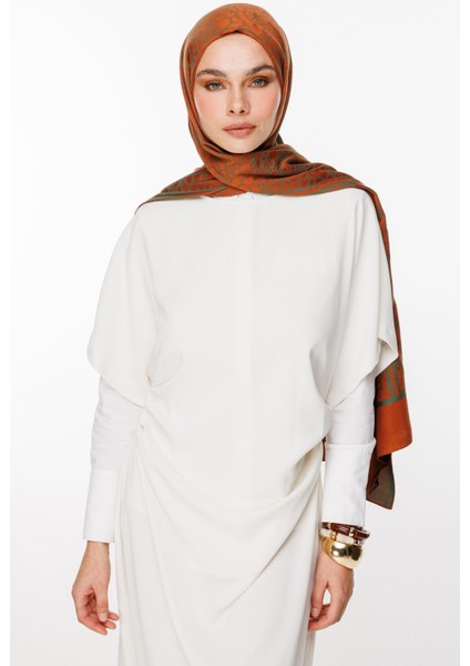 Lavin Desen Çift Taraflı Şal Tarçın-Zümrüt fiyatları