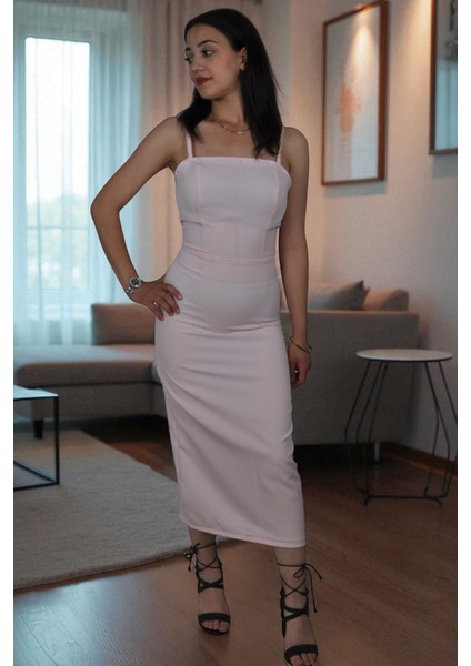 Şık Bodycon Midi Elbise