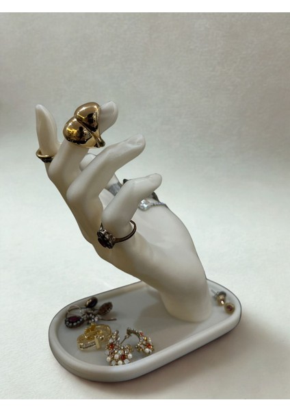 El Yapımı Modern Takı Düzenleyici, Şık ve Yüksek Kaliteli Dekoratif Saat, Yüzük, Küpe, Kolye modelleri