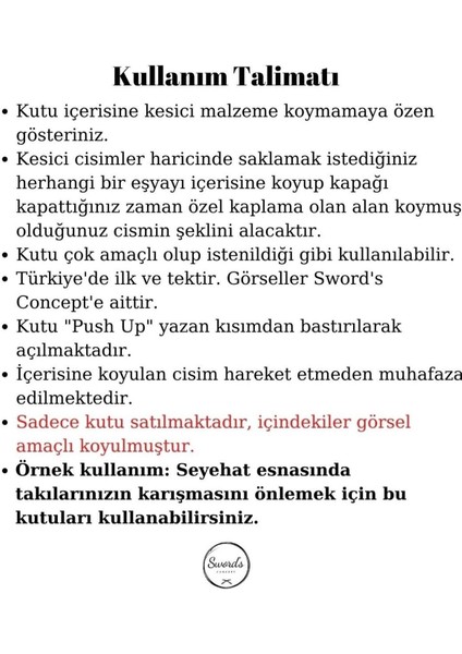 Çok Amaçlı 3D Aksesuar Kutusu 9X9X2, Şık ve Pratik Saklama Çözümü modelleri