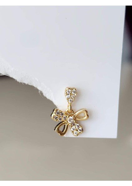 Sallantılı Fiyonk Kurdela Model Kıkırdak Piercing Tragus Helix Altın Gold Renk Küpe