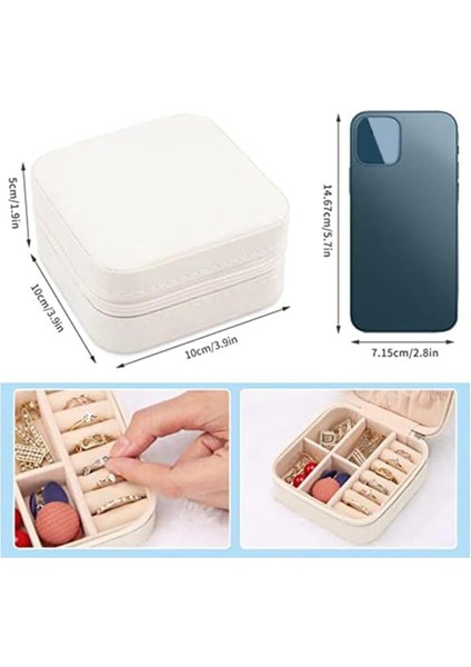 Beyaz Takı Saklama Kutusu Organizer, Şık ve Pratik Düzenleyici