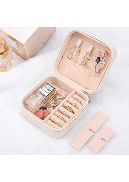 Beyaz Takı Saklama Kutusu Organizer, Şık ve Pratik Düzenleyici indirimleri