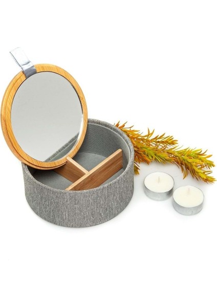 3 Bölmeli Aynalı Takı ve Makyaj Kutusu, Şık ve Kullanışlı Tasarım indirimleri