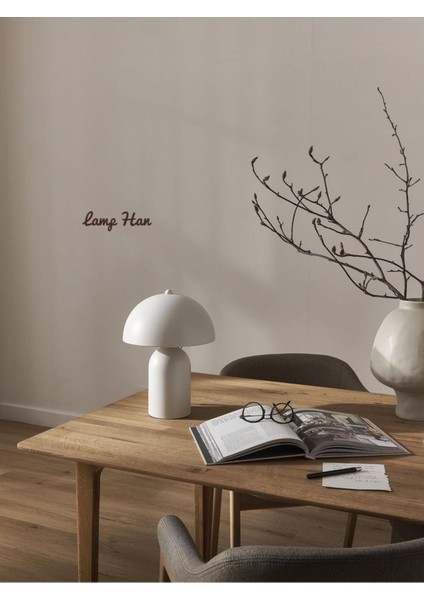 Şık Mantar Tasarımlı Masa ve Gece Lambası, Beyaz Renk fiyatları