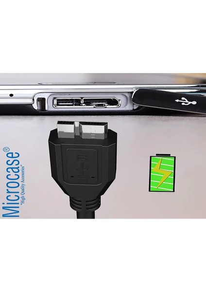 USB 3.0 Taşınabilir HDD Harddisk Hard Disk Kablosu, Micro USB -B, Yüksek Hızlı Veri Aktarımı (1 Metre)