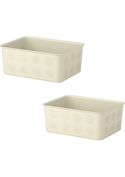 Bej 20x25x10 cm Çekmece İçi Düzenleyici Kutu 2'li Takı ve Makyaj Malzemesi Organizatör