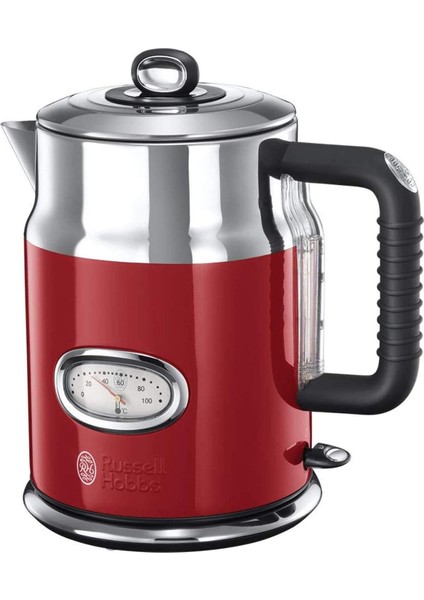 Hobbs 21670-70 Su Isıtıcı, 1.7l, 2400W, Hızlı Kaynatma Özelliği, Retro Tasarım, Su Sıcaklığı Göstergesi, Doldurma Miktarı Işaretlemesi, Mükemmel Su Dökme Ağzı, Eski Çay Makinesi [enerji Sınıfı A], Kırmızı