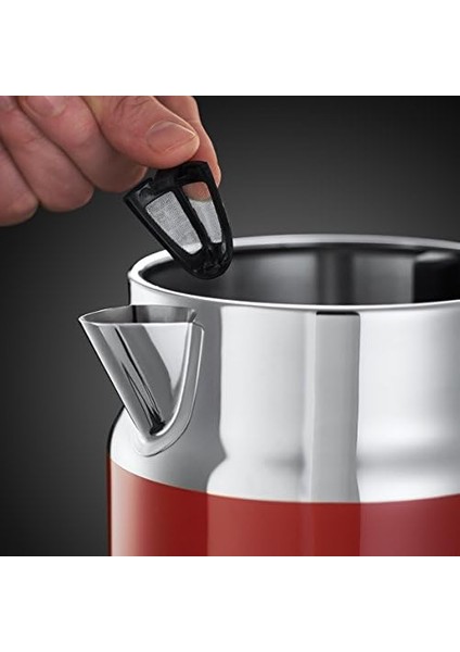Hobbs 21670-70 Su Isıtıcı, 1.7l, 2400W, Hızlı Kaynatma Özelliği, Retro Tasarım, Su Sıcaklığı Göstergesi, Doldurma Miktarı Işaretlemesi, Mükemmel Su Dökme Ağzı, Eski Çay Makinesi [enerji Sınıfı A], Kırmızı