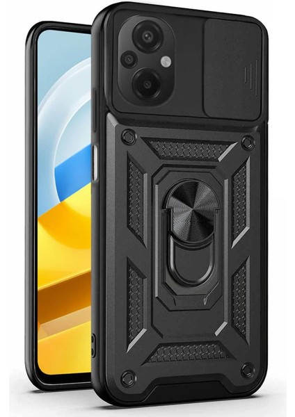 Xiaomi Poco M5 Için Kılıf Impact Resistant Siyah [poco M5 ile Uyumlu Kılıf - Siyah]
