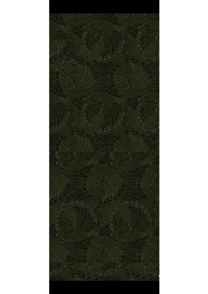 Mayra Desen Çift Taraflı Şal Siyah-Haki