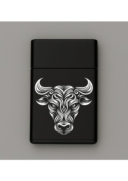 Boğa Desenli Metal Sigara Tabakası – Kişiye Özel Isimli Tütün Kutusu Hediyelik fiyatları