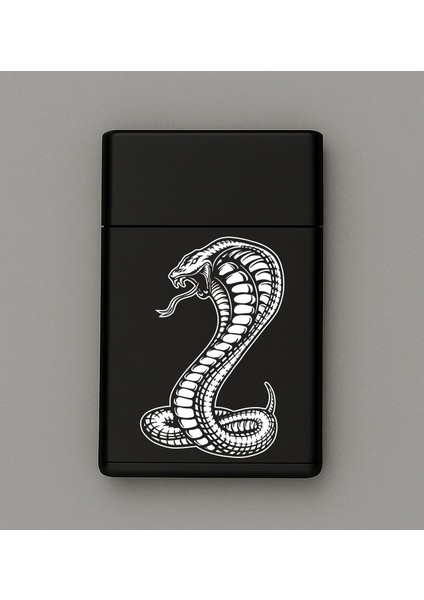 Kobra Desenli Metal Sigara Tabakası – Kişiye Özel Isimli Tütün Kutusu Hediyelik M51 fiyatları