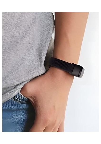 Xiaomi Mi Band 7/6/5/4 Ile Uyumlu Tam Kaplayan Silikon Çerçeveli Bilek Kalınlığına Göre Ayarlanabilen Hafif ve Bileği Rahatsız Etmeyen Kaliteli Hasır Örme Kumaş Kordon fiyatları