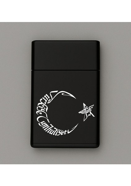 Ay Yıldız Desenli Metal Sigara Tabakası – Kişiye Özel Isimli Tütün Kutusu Hediyelik M13 fiyatları