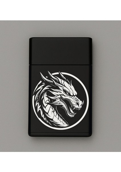 Ejderha Desenli Metal Sigara Tabakası – Kişiye Özel Isimli Tütün Kutusu Hediyelik fiyatları