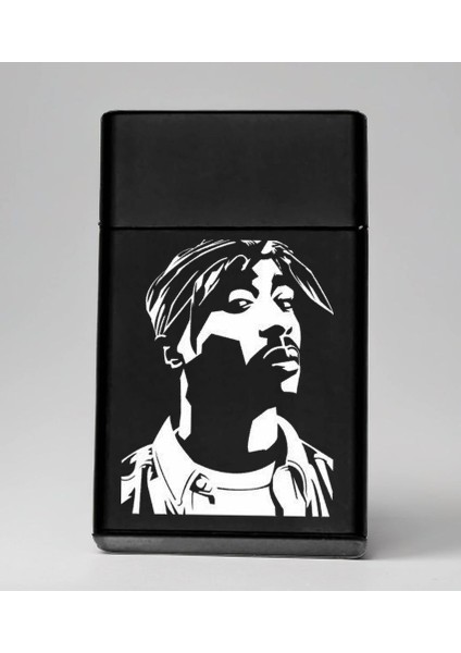 Tupac Desenli Metal Sigara Tabakası – Kişiye Özel Isimli Tütün Kutusu Hediyelik fiyatları