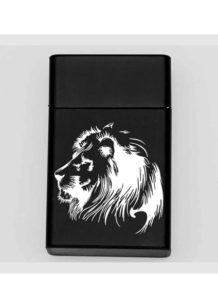 Aslan Desenli Metal Sigara Tabakası – Kişiye Özel Isimli Tütün Kutusu Hediyelik fiyatları