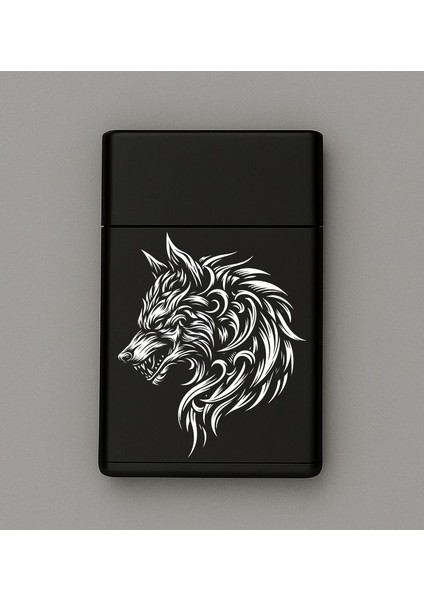 Canavar Kurt Desenli Metal Sigara Tabakası – Kişiye Özel Isimli Tütün Kutusu M48 fiyatları