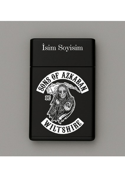 Sons Of Azkaban Desenli Metal Sigara Tabakası – Kişiye Özel Isimli Tütün Kutusu
