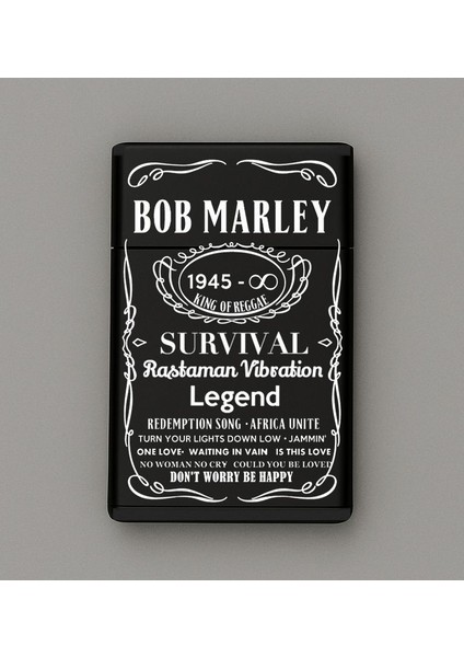 Bob Marley Desenli Metal Sigara Tabakası – Kişiye Özel Isimli Tütün Kutusu Hediyelik fiyatları