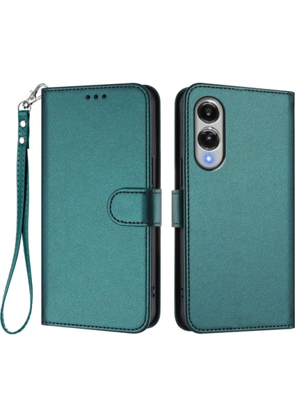 Samsung Galaxy S25 Edge Deri Cüzdan Standı Telefon Kılıfı Bilek Kayışı ile (Yurt Dışından)