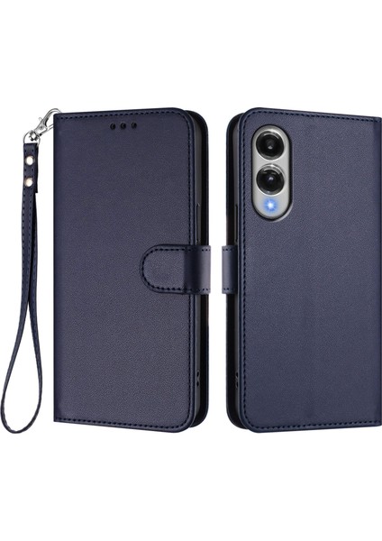 Samsung Galaxy S25 Edge Deri Cüzdan Standı Telefon Kılıfı Bilek Kayışı ile (Yurt Dışından)