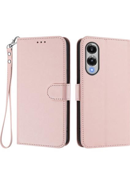 Samsung Galaxy S25 Edge Deri Cüzdan Standı Telefon Kılıfı Bilek Kayışı ile (Yurt Dışından)