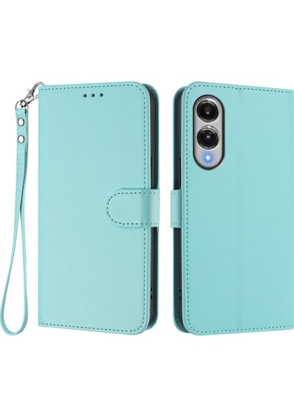 Samsung Galaxy S25 Edge Deri Cüzdan Standı Telefon Kılıfı Bilek Kayışı ile (Yurt Dışından)