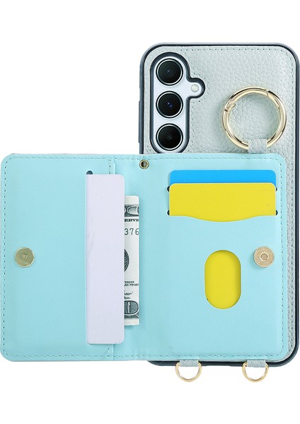 Samsung Galaxy S25 / S24 Kickstand Rhombus Deri + Tpu Telefon Kılıfı Omuz Askılı (Yurt Dışından) fiyatları