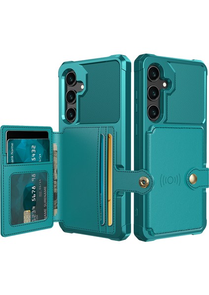 Samsung Galaxy S24 Fe Pu Deri + Tpu Telefon Arka Kapağı Kart Tutucu ile (Yurt Dışından) fiyatları