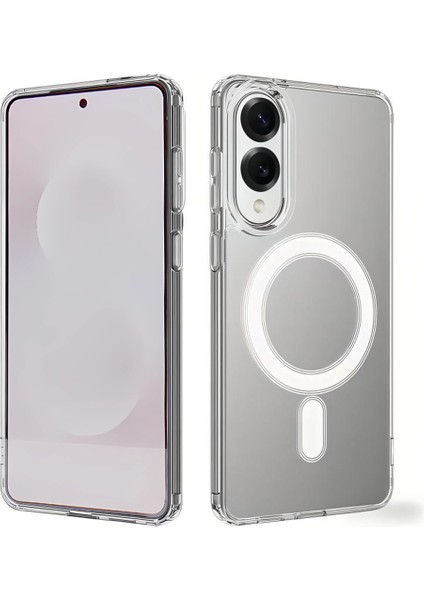 Samsung Galaxy S25 Edge Şeffaf Telefon Kılıfı Magsafe ile Uyumlu (Yurt Dışından)