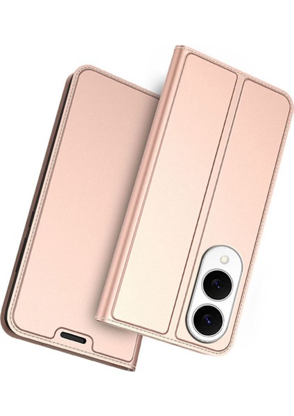 Samsung Galaxy S25 Edge Pu Deri Telefon Kılıfı Kart Tutucu Standlı (Yurt Dışından)