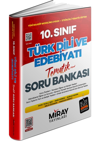 Miray 10. Sınıf Türk Dili ve Edebiyatı Konu Özetli Tematik Soru Bankası