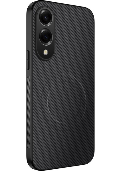 Samsung Galaxy S25 Edge Karbon Fiber Doku Pc Tpu Telefon Kılıfı Magsafe ile Uyumlu (Yurt Dışından)