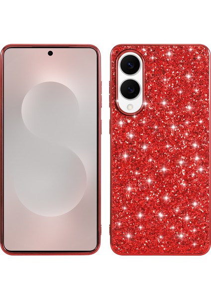 Samsung Galaxy S25 Edge Tpu + Pc Parıltılı Simli Telefon Arka Kapağı (Yurt Dışından)