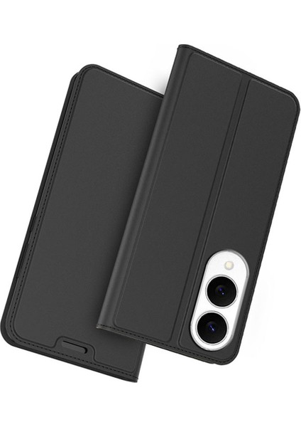 Samsung Galaxy S25 Edge Pu Deri Telefon Kılıfı Kart Tutucu Standlı (Yurt Dışından)