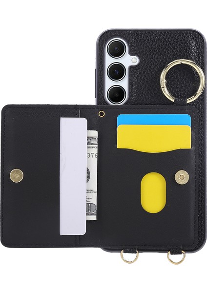 Samsung Galaxy S25 Plus / S24 Plus Kickstand Rhombus Deri + Tpu Telefon Kılıfı Omuz Askılı (Yurt Dışından) fiyatları