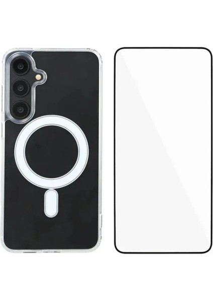 Samsung Galaxy S24 Plus Şeffaf Telefon Kılıfı Ekran Filmi ile Magsafe ile Uyumlu (Yurt Dışından)