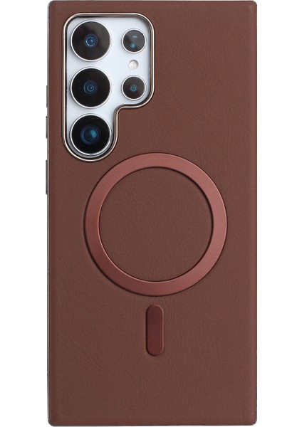 Samsung Galaxy S25 Ultra Elektrokaplama Pu + Tpu Telefon Arka Kapağı Magsafe ile Uyumlu (Yurt Dışından)