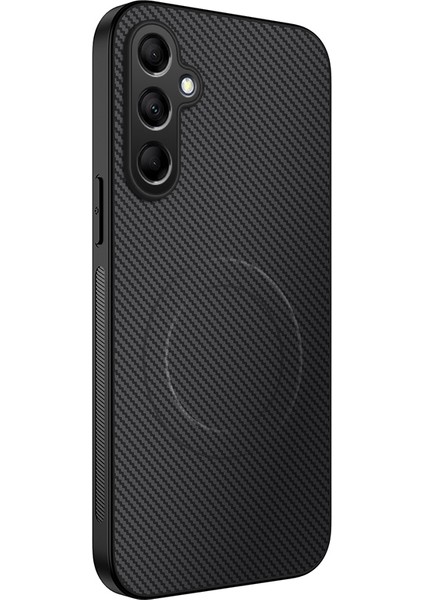 Samsung Galaxy S23 Fe Karbon Fiber Dokulu Pc Tpu Telefon Kılıfı Magsafe ile Uyumlu (Yurt Dışından)
