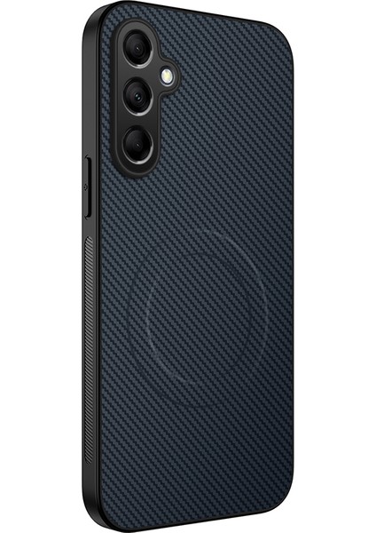 Samsung Galaxy S23 Fe Karbon Fiber Dokulu Pc Tpu Telefon Kılıfı Magsafe ile Uyumlu (Yurt Dışından)