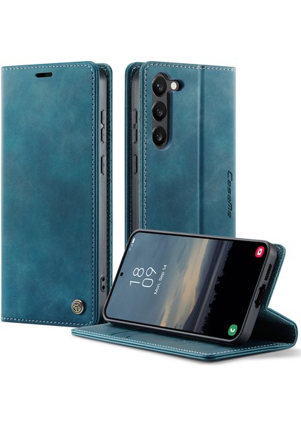 Samsung Galaxy S23 Plus Rfıd Engelleme Cüzdan Standı Dana Dokulu Deri Telefon Kılıfı (Yurt Dışından)