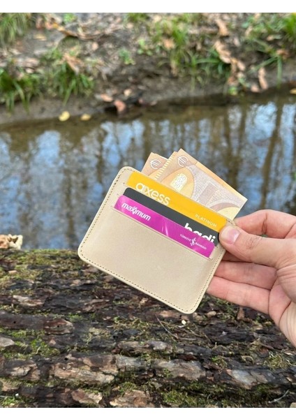 Çift Taraflı Hakiki Deri Kartlık