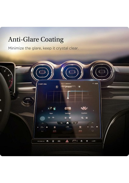 Mercedes C200 Uyumlu Ekran Koruyucu 11.9'' Multimedya ve 12.3'' Dijital Gösterge W206 fiyatları