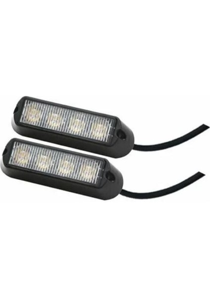 ( 2 x Adet ) 1 Takım Professıonal Flash Lamp Bar LED Off Road 9V-30V Projektör Düz Yanar & Flaş 8 Modlu Smd Projektör Model